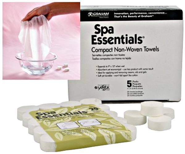 SPA ESSENTIALS COMPACT NON-WOVEN TOWELS