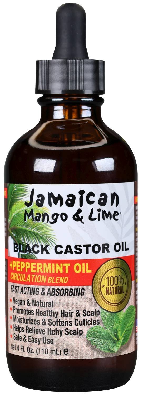 JML BLACK CASTOR OIL PEPPERMINT 4 OZ