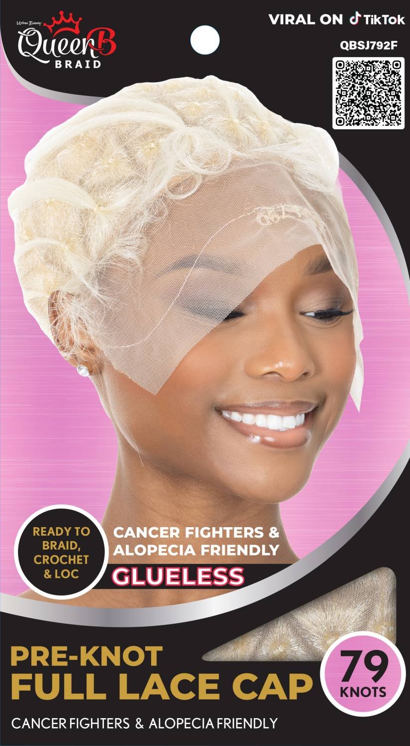 QB PRE-KNOT FULL LACE CAP-TRI79-#BLOND