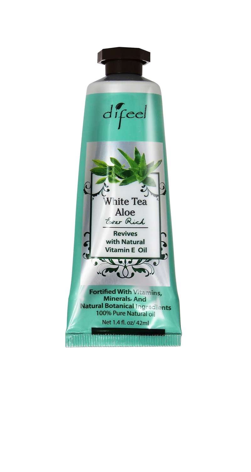 DIFEEL HAND CREAM WHITE TEA ALOE 1.4 OZ