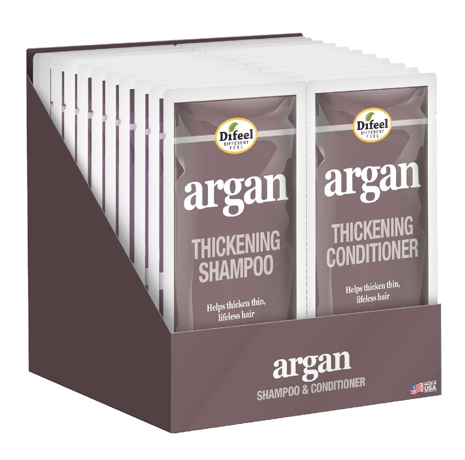 DIFEEL PCK SHMP/COND ARGAN THICKENING 1 OZ