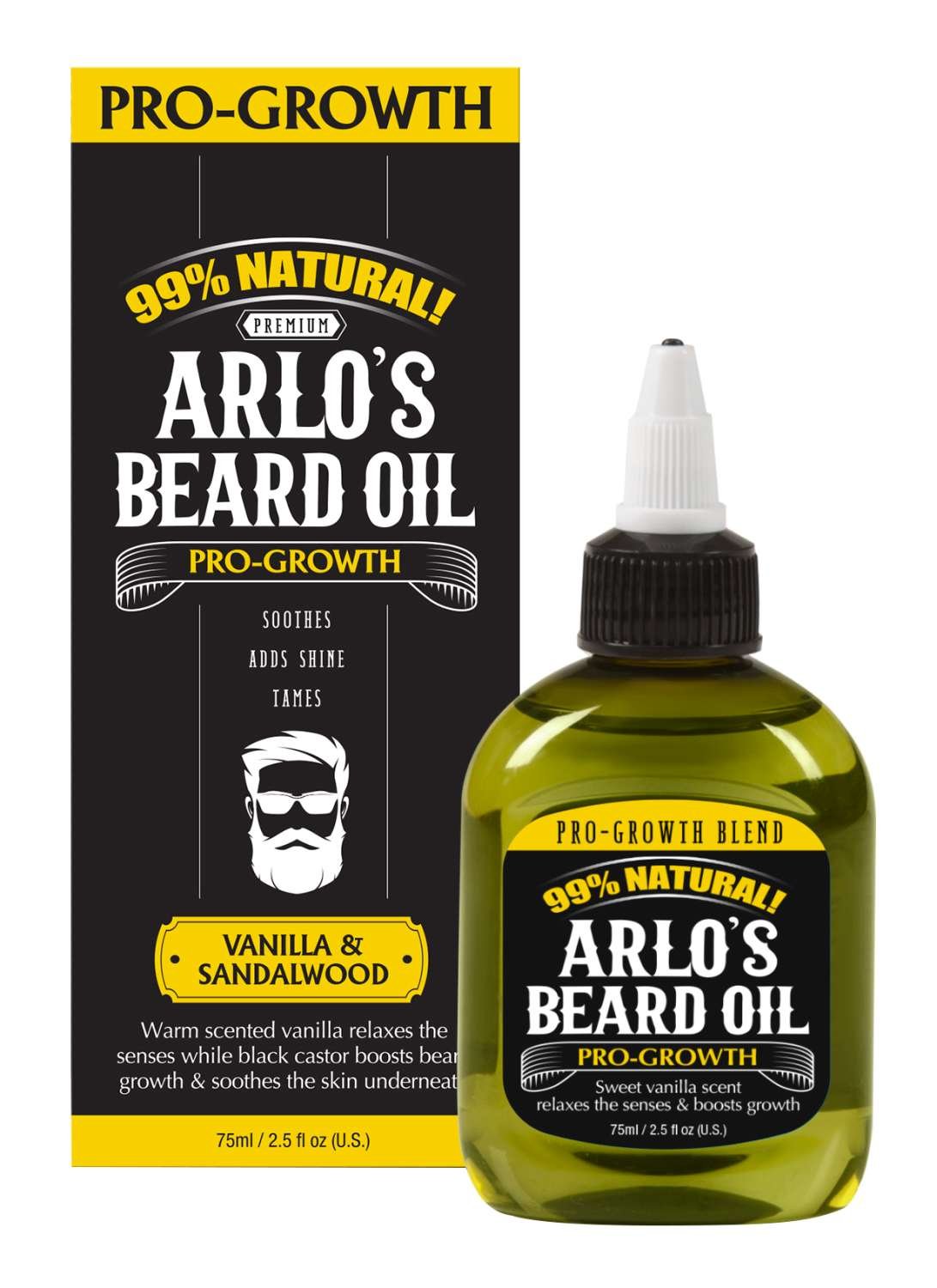 ARLO'S BEARD OIL VANILLA/SANDALWOOD 2.5 OZ