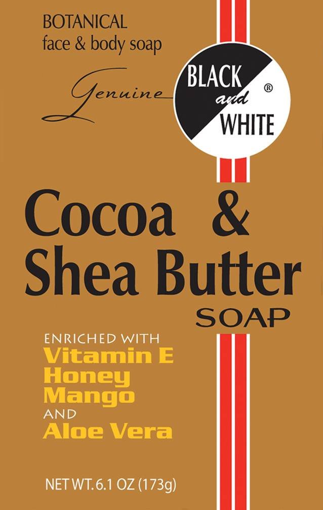 BLACK AND WHITE SOAP [COCOA/SHEA] 6.1 OZ