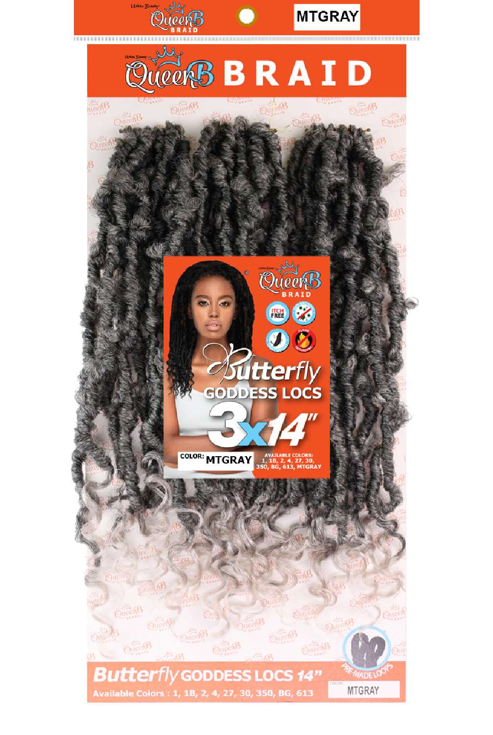 SYN BUTTERFLY GODDESS LOCS 14-MTGRAY