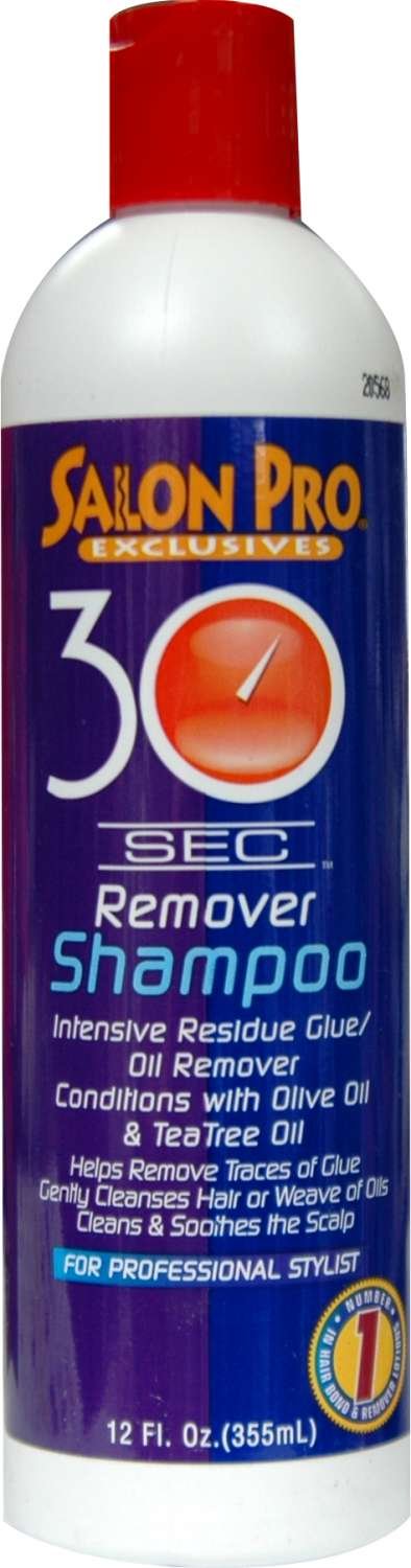 SALON PRO 30 SEC GLUE REMOVER  SHAMPOO 12 OZ